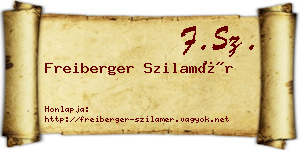 Freiberger Szilamér névjegykártya